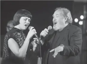  ??  ?? Left: Genevieve Marentette sings with David Clayton-Thomas.