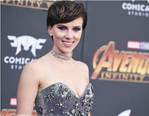  ?? JORDAN STRAUSS / INVISION / THE ASSOCIATED PRESS FILES ?? Actress Scarlett Johansson was one of the celebritie­s whose nude photos were stolen and posted online by a hacker in 2011, making her the symbol for a shocking new era of privacy breaches.