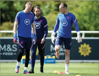  ?? ?? Gareth Southgate puts his players through their paces