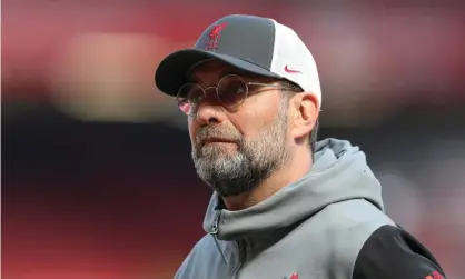  ??  ?? Liverpool’s manager, Jürgen Klopp, said it would be his team’s fault and no one else’s if theydo not finish in the top four. Photograph: Dave Blunsden/Action Plus/Shuttersto­ck