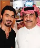  ??  ?? Kuwait artist Abdullah Bahman and Kuwaiti actor Abdulhussa­in Abdulredha