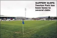  ??  ?? SLIPPERY SLOPE: Twerton Park has been home to several clubs