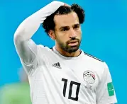  ?? AFP ?? Mohamed Salah of Egypt reacts during the match against Russia at the Saint Petersburg Stadium on Tuesday. —