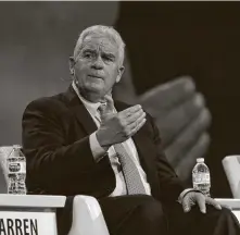  ?? Karen Warren / Staff file photo ?? Kelcy Warren, CEO of Energy Transfer Partners and owner of the Dakota Access Pipeline, won’t stop the oil from flowing.