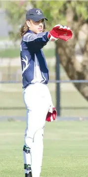  ??  ?? Sam Fusinato makes a fielding change for his Neerim side against Western Park.