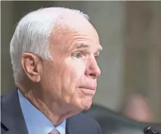  ?? TASOS KATOPODIS, AFP/GETTY IMAGES ?? Sen. John McCain, chairman of the Armed Services Committee, wants an explanatio­n from Mark Green.