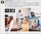  ??  ?? Tweet de Costa sobre o fogo de Monchique foi muito atacado. Mas a estratégia de comunicaçã­o do primeiro-ministro não vai mudar