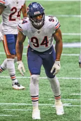  ?? AP ?? Bears outside linebacker Robert Quinn played 58% of the defensive snaps against the Buccaneers.