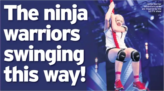  ?? ITV ?? Ninja Warrior adventure parks are inspired by the hit ITV show