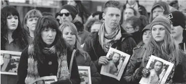  ?? ANDREW VAUGHAN/ THE CANADIAN PRESS ?? Rehtaeh Parsons is remembered at a vigil in Halifax April 11. A survey by Quebec’s provincial statistica­l institute found 43 per cent of 16-year-old girls reporting being victims of dating violence and one-fifth of girls reported physically abuse.