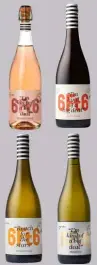  ?? ?? $25 each
6Ft6 Prosecco Rosé, Pinot Noir, Chardonnay & Prosecco 6ft6wine.com