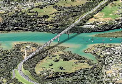  ?? AUCKLAND TRANSPORT ?? The two-laned bridge won’t handle expected population growth.