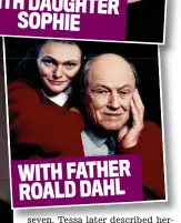  ??  ?? WITH FATHER ROALD DAHL