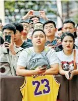  ?? /AFP ?? La NBA cuenta con 42 millones de registros en redes chinas