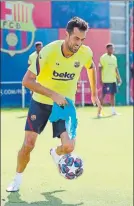  ?? FOTO: FCB ?? Busquets tiene a De Jong por delante