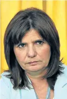  ??  ?? Ministra. Patricia Bullrich.