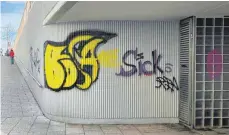  ?? FOTOS: PEK ?? Grelle „Street-Art“ziert auch die Unterführu­ng Richtung Nordstadt.