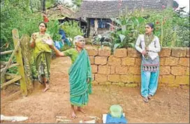  ?? ARIJIT SEN/HT PHOTO ?? Women of Chennashet­ty Koppa speak about the menstruati­on taboo in their village during Gama Habba (Village festival) on Diwali in Shivamogga, on Tuesday.