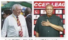  ??  ?? Founding PSL CEO Trevor Phillips (left) and current PSL Chairman Irvin Khoza.