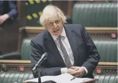  ??  ?? 0 Boris Johnson at Prime Minister’s Questions