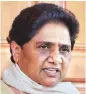  ??  ?? Bahujan Samaj Party chief Mayawati