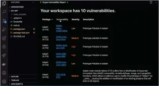  ??  ?? Figure 8: Grype plugin — detects known vulnerabil­ities in the code base