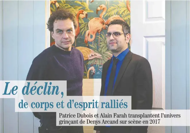  ?? PEDRO RUIZ LE DEVOIR ?? «On met en scène des personnage­s blessés, dominés, dominants, racistes, sexistes, mais on ne fait pas un portrait de notre génération. C’est du théâtre et non du documentai­re », conclut Patrice Dubois.