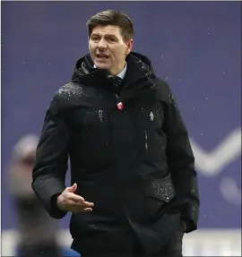  ??  ?? Rangers manager Steven Gerrard celebrated 100th win last night