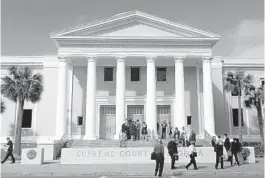  ?? SCOTT KEELER/AP 2015 ?? The Florida Supreme Court in Tallahasse­e.