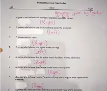  ?? MATT DEFOUW /THE CANADIAN PRESS ?? A father is complainin­g about this test given by a teacher at Valleyview Secondary School in Kamloops.