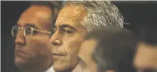  ?? ASSOCIATED PRESS FILE PHOTO ?? Jeffrey Epstein, center, appears in court in West Palm Beach, Fla., in 2008. On Monday, Epstein pleaded not guilty in federal court in New York to sex traffickin­g charges.