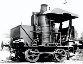  ?? BEAMISH MUSEUM ?? Taken in 1938, this view shows the locomotive carrying its fourth boiler and fitted with a cab, itself providing additional rigidity for the boiler’s attachment to the frames.