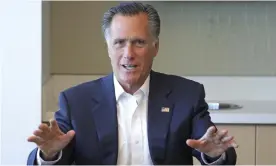  ?? Photograph: Rick Bowmer/AP ?? Mitt Romney said in a recent interview: ‘We certainly can’t have presidents asking foreign countries to provide something of political value. That is, after all, against the law.’