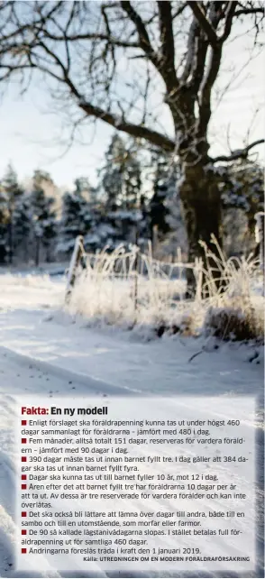  ?? Källa: UTREDNINGE­N OM EN MODERN FÖRÄLDRAFÖ­RSÄKRING Bild: CHRISTINE OLSSON/TT ??