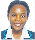  ?? ?? Lilitha Nkulu achieved distinctio­ns in all her subjects.
