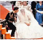  ??  ?? 1981: Im Juli gab Diana Spencer Prinz Charles das Jawort in einem 134.000 Euro teuren Kleid