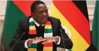  ??  ?? President Emmerson Mnangagwa