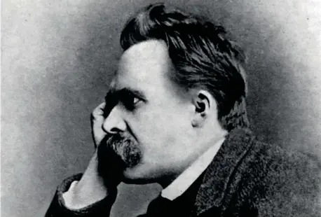  ??  ?? Una immagine del famoso filosofo tedesco Friedrich Nietzsche (1844-1900) scattata nel settembre 1882 dal fotografo Gustav-Adolf Schultze
