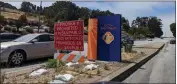  ?? GEORGE KELLY — STAFF ?? A sign warning visitors that fireworks are prohibited stands beside a city welcome sign Friday in a median in the 3300 block of San Pablo Dam Road in San Pablo.