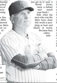  ?? Paul J. Bereswill ?? UH, THANKS? Terry Collins’ final few days with the Mets have been filled with negative stories.