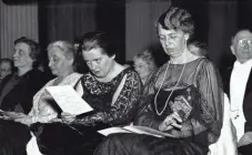  ??  ?? Lorena Hickok attends a concert with Eleanor Roosevelt. Amy Bloom’s novel, “White Houses,” fictionali­zes their relationsh­ip.