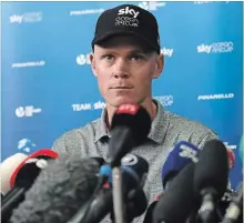  ?? CHRISTOPHE ENA THE ASSOCIATED PRESS ?? Four-time Tour de France cycling race winner Chris Froome of Britain was cleared of doping by the Internatio­nal Cycling Union on Monday in a decision that will allow him to pursue a fifth title.