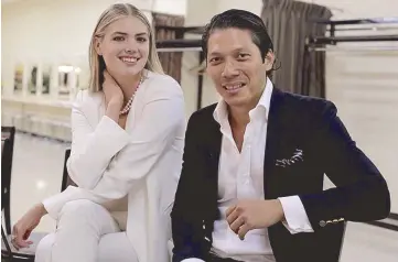  ??  ?? Revolution Precrafted founder and CEO Robbie Antonio with Hollywood actress/ model Kate Upton in Tokyo