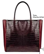  ??  ?? Tote, Charles & Keith