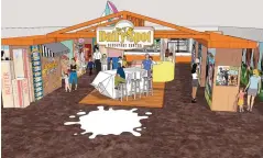  ?? COURTESY OF NEW MEXICO FARM & RANCH HERITAGE MUSEUM ?? An illustrati­on of how The Dairy Spot: Discovery Center will at the New Mexico Farm & Ranch Heritage Museum. The center will community celebratio­n on Saturday, Oct. 29.