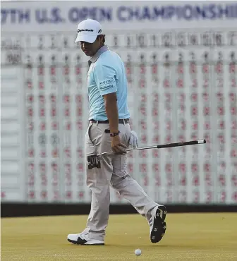  ?? AP PHOTO ?? HALFWAY HOME: Brian Harman is among four golfers on top of a tight, red-laden leaderboar­d at the U.S. Open after 36 holes.