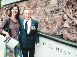  ?? Picture / Supplied ?? Angela Walker and her father, Ian, about whose wartime experience­s she has written a book.