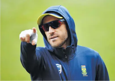  ?? Picture: Gallo Images ?? MENTORING. Proteas captain Faf du Plessis gave some advice to the struggling Australian team yesterday ahead of today’s second ODI in Adelaide.