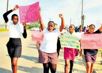  ??  ?? A peaceful march was conducted to create awareness around the township