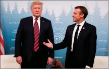  ??  ?? Trump and Macron: A transatlan­tic friendship falters.